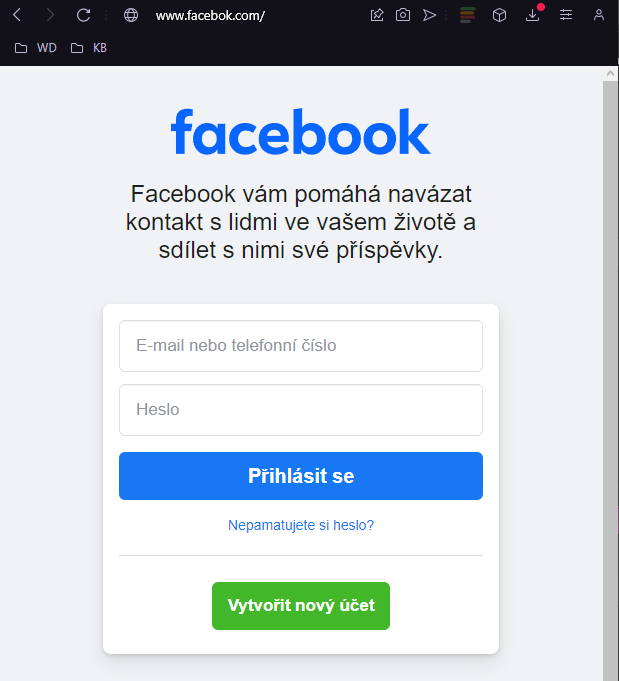 URL spoofing příklad