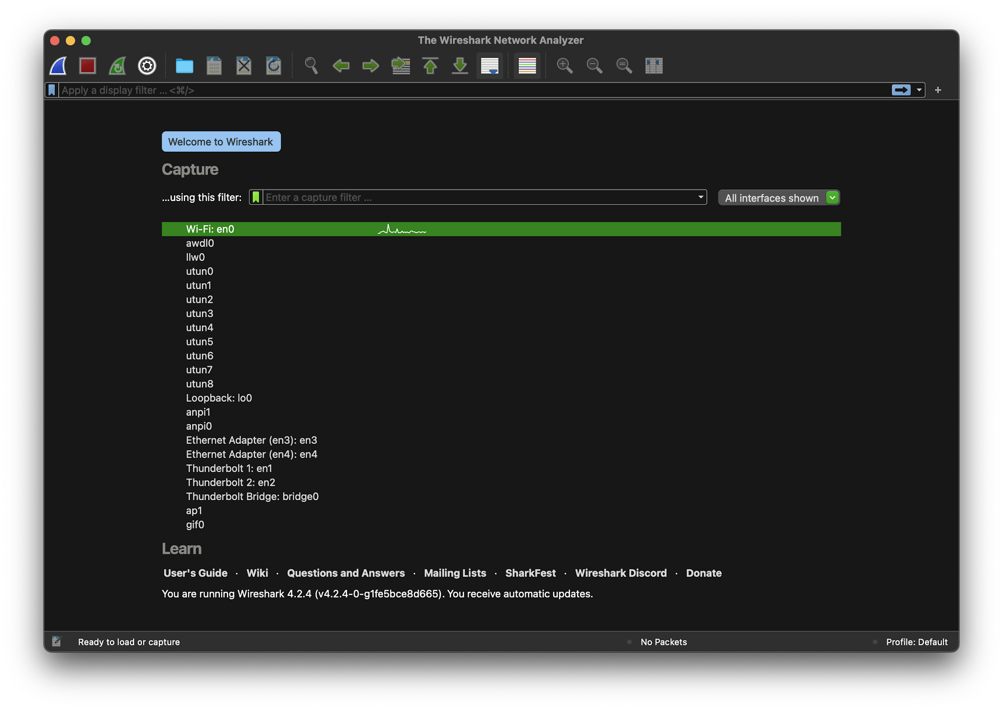 Wireshark Start
